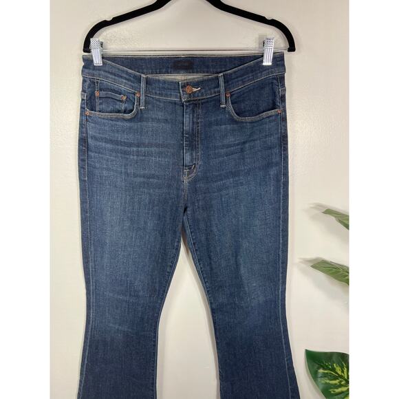 MOTHER Women's Flare Jeans in Dark Blue - Picture 2 of 10